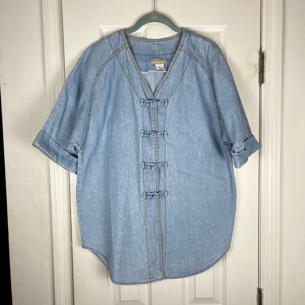 Coldwater Creek Light Blue Denim Tunic Top